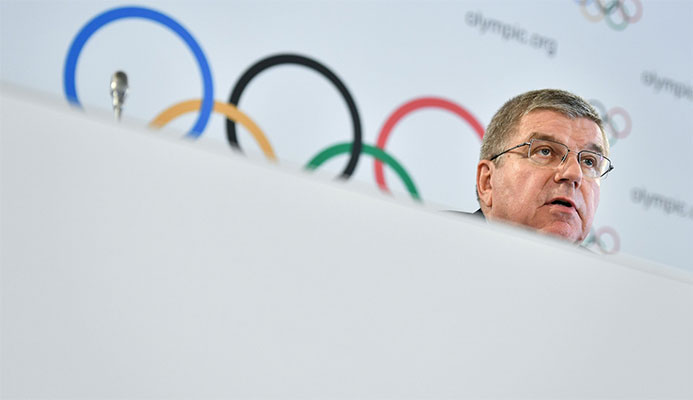 IOC President Thomas Bach welcomed the deal with Allianz ©Getty Images