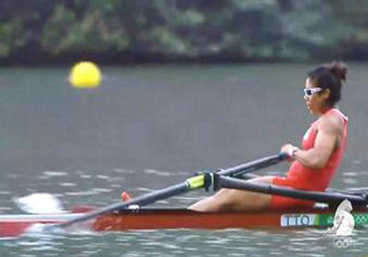 LONG WAYS TO GO: In this flashback photo, T&T’s Felice Aisha Chow rows to the finish in the Women’s Single Sculls Repechage 1 at the 2016 Olympic Games in Rio de Janeiro, Brazil. Yesterday’s postponement sends Chow and all other T&T Tokyo 2020 aspirants back to another year of preparation for the world’s largest sporting event.