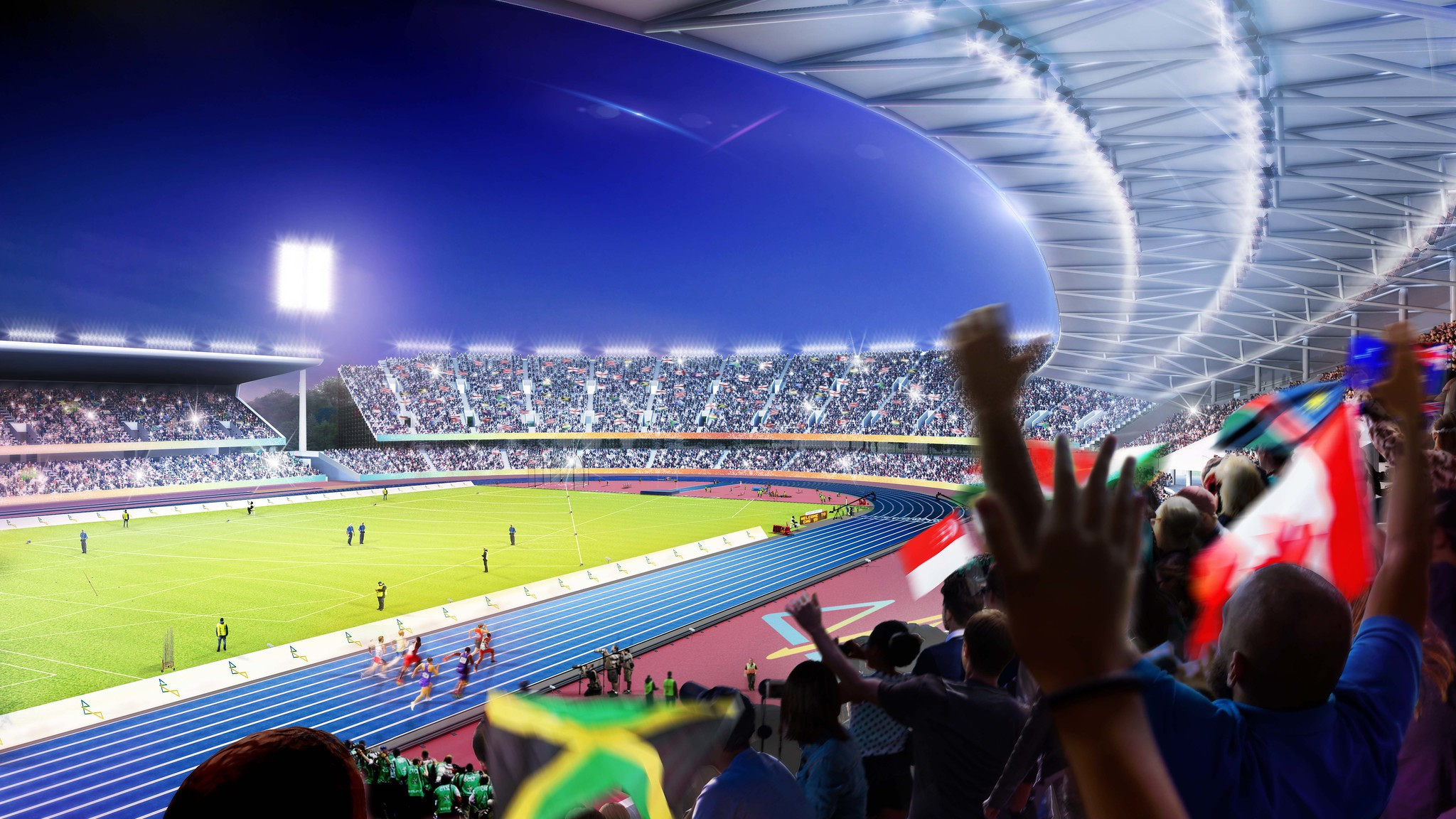 The refurbished Alexander Stadium will host athletes competition at Birmingham 2022 ©Birmingham City Council