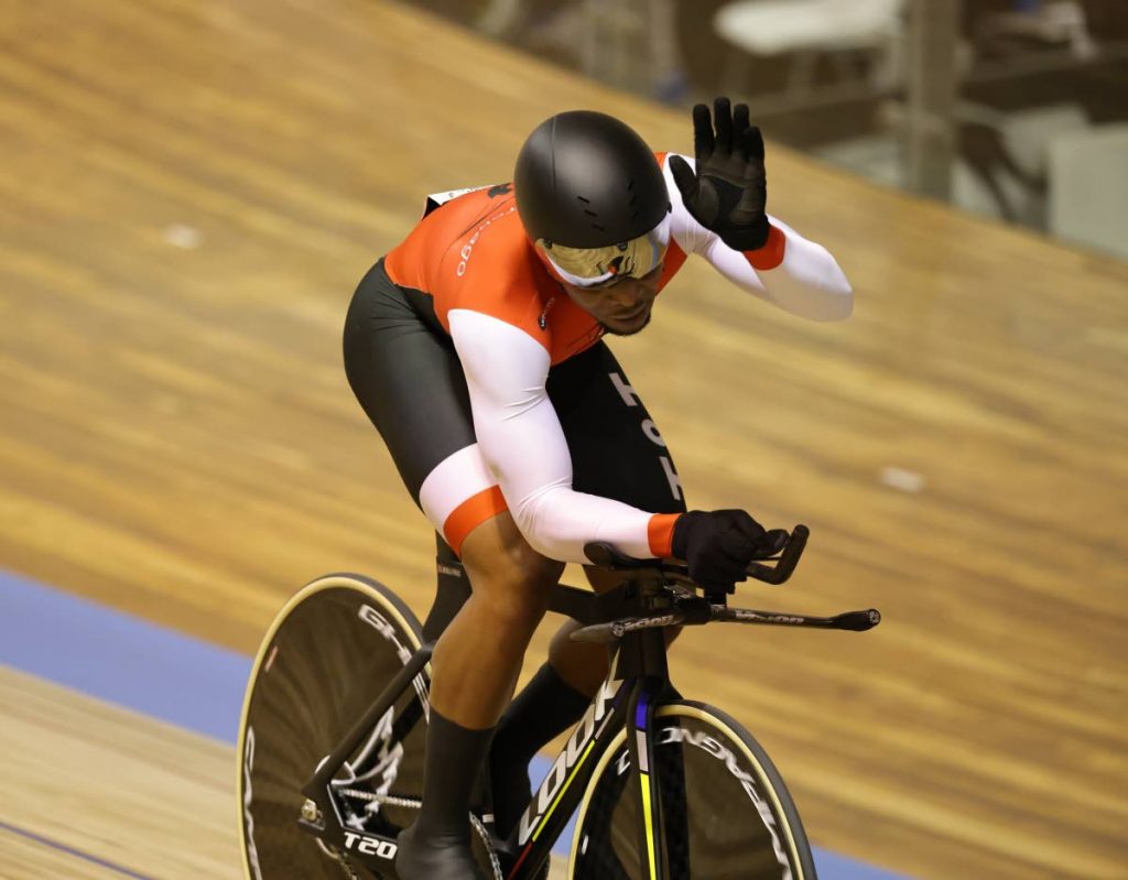 Trinidad and Tobago's Nicholas Paul at the UCI Track Cycling World Championships in France. PHOTO COURTESY UCI