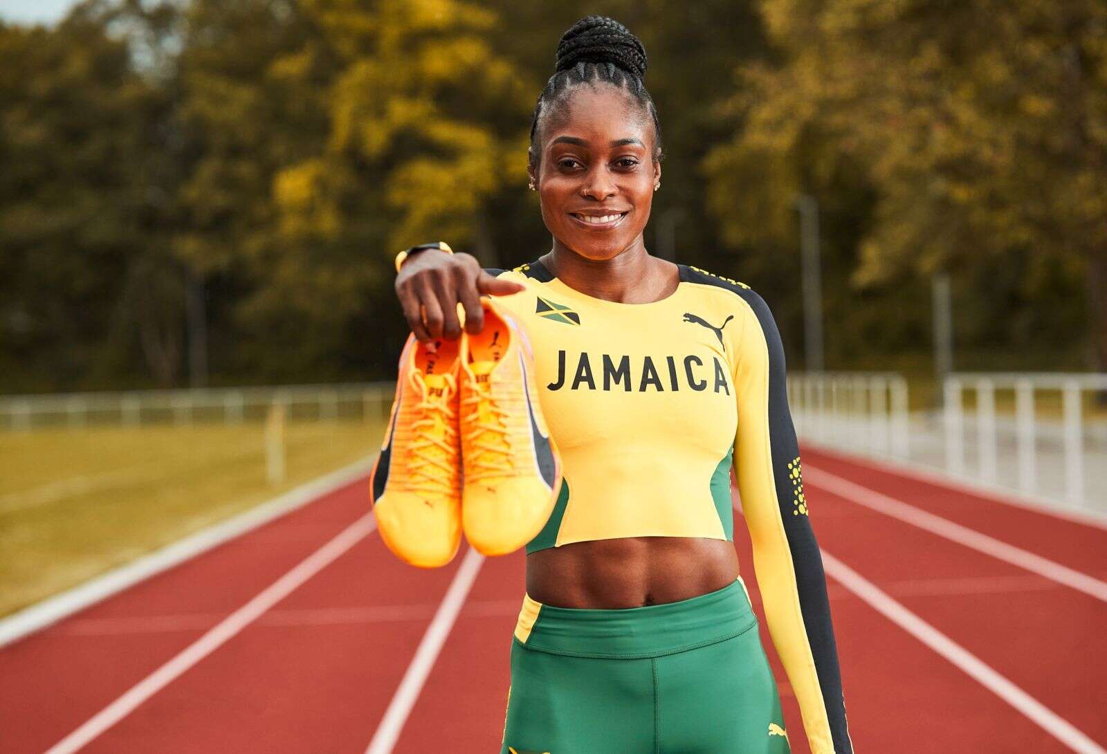 Elaine Thompson-Herah signs with Puma (Image Source: Jamaica Observer)